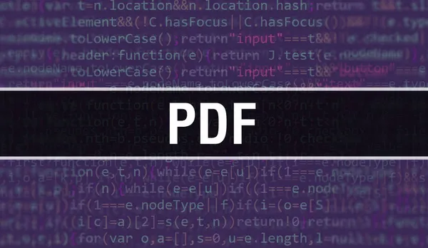 Pdf Text Written Programming Code Abstract Technology Background Software Developer —  Fotos de Stock