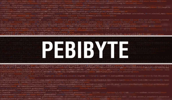 Pebibyte Absztrakt Technológiával Bináris Kód Háttér Digitális Bináris Adatok Biztonságos — Stock Fotó