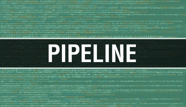 Pipeline Mit Abstrakter Technologie Binärcode Hintergrund Digitale Binärdaten Und Secure — Stockfoto