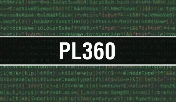 バイナリコードデジタル技術の背景を持つPl360 プログラムコードとPl360で抽象的な背景 プログラミングとコーディング技術の背景 Pl360 Program Listin — ストック写真