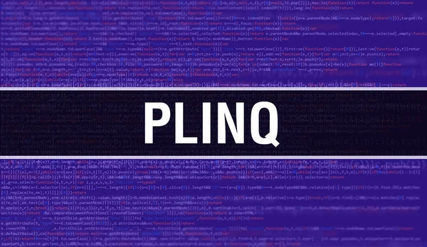 Plinq Abstraktním Technologickým Binárním Kódem Background Digital Binární Data Secure — Stock fotografie