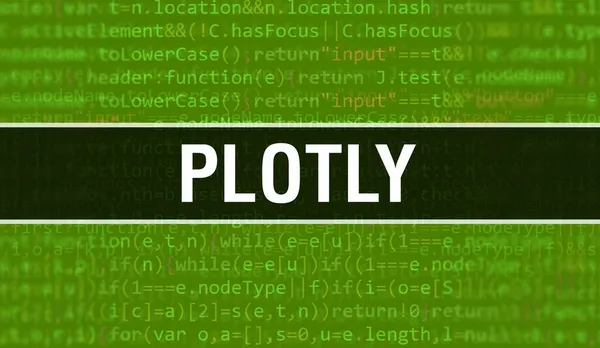 Plotly Konzept Mit Zufälligen Teilen Des Programmcode Plotly Text Auf — Stockfoto