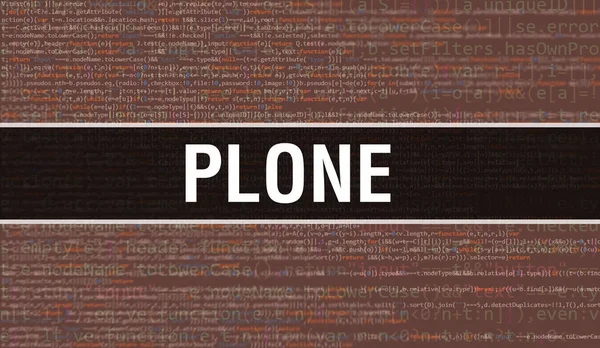 Plone Com Texto Código Java Digital Plone Conceito Vetor Codificação — Fotografia de Stock
