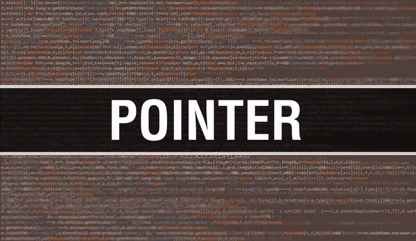 Pointer Concept Met Random Parts Program Code Pointer Met Programmeercode — Stockfoto