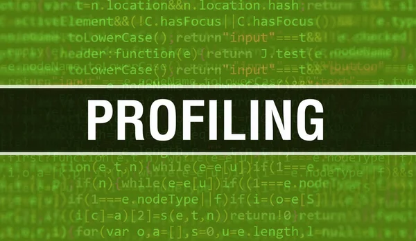 Концепция Профилирования Random Parts Program Code Profiling Текст Написан Программном — стоковое фото