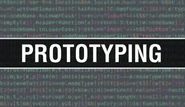 Prototyping Binary Κώδικα Ψηφιακή Τεχνολογία Φόντο Αφηρημένο Υπόβαθρο Κώδικα Προγράμματος — Φωτογραφία Αρχείου