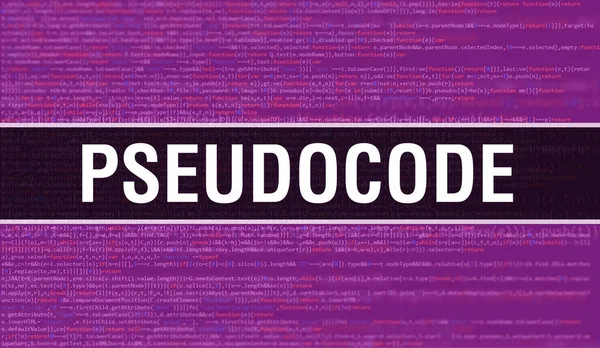 Pseudocode Mit Abstrakter Technologie Binärcode Hintergrund Digitale Binärdaten Und Secure — Stockfoto