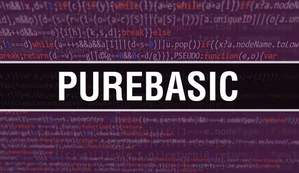 Purebasic Концептуальная Иллюстрация Использованием Кода Разработки Программ Приложений Код Веб — стоковое фото