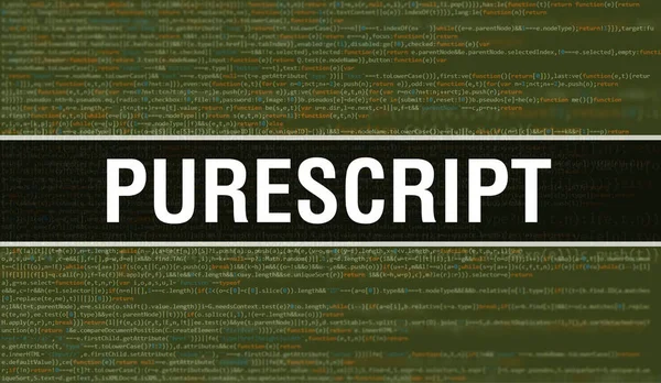Purescript Mit Abstrakter Technologie Binärcode Hintergrund Digitale Binärdaten Und Secure — Stockfoto