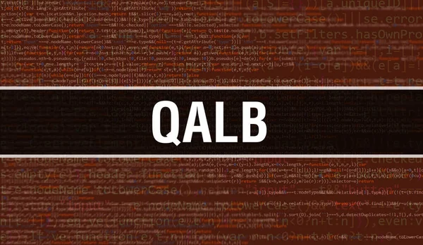 Qalb Digitálním Textem Java Kódu Qalb Computer Software Kódující Vektorový — Stock fotografie