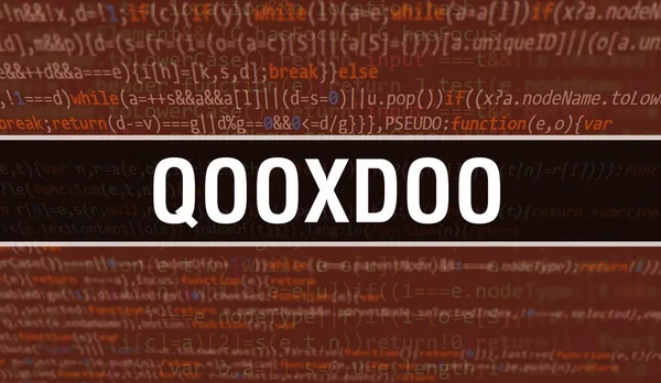 Qooxdoo Koncept Ilustrace Pomocí Kódu Pro Vývoj Programů Aplikací Qooxdoo — Stock fotografie