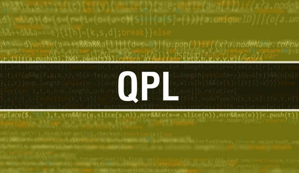 Text Qpl Napsaný Programovacím Kódu Abstraktní Technologické Pozadí Vývojáře Softwaru — Stock fotografie