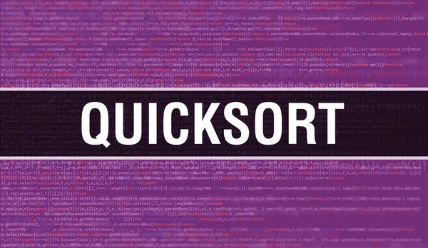 Quicksort Abstract Technology Binary Code Background Digital Binary Data Secure — Stock fotografie