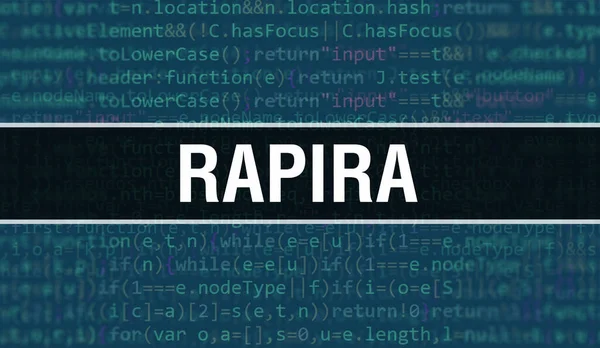 Концепция Rapira Random Parts Program Code Rapira Текст Написан Программном — стоковое фото