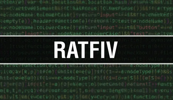 Ratfiv Binárním Kódem Digitální Technologie Pozadí Abstraktní Pozadí Kódem Programu — Stock fotografie