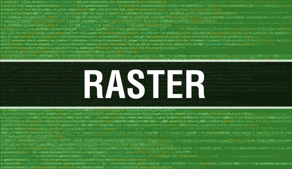 프로그램 Random Parts Program Code 래스터 프로그래밍 코드를 래스터는 소프트웨어 — 스톡 사진