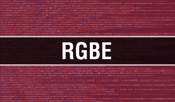 Concepto Rgbe Con Partes Aleatorias Del Código Del Programa Rgbe — Foto de Stock