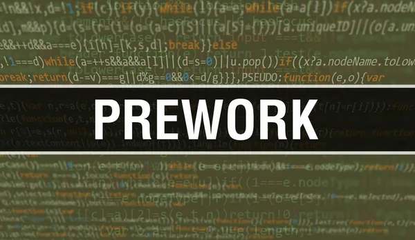 Prework Concept Illustration Using Code Developing Programs App Prework Website Royalty Free Stock Images