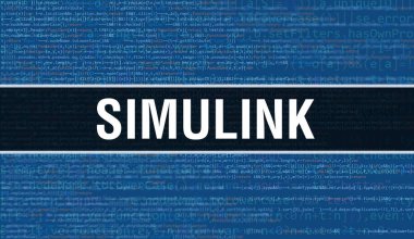 Dijital Java kod metni ile simulink. Simulink ve Bilgisayar yazılım kodlama vektör kavramı. Senaryo Java programlanıyor, Simulink ekran resimlemesi ile dijital program kodu