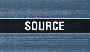 Soyut Teknoloji İkili Kod Arkaplanı ile Kaynak. Dijital ikili veri ve Güvenli Veri Kavramı. Yazılım / Web Geliştirici Programlama Kodu ve Kaynağı. Kaynak Javascript Soyut Bilgisayar Betiği