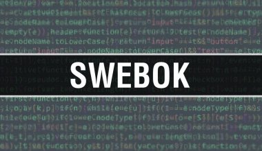 İkili kodlu dijital teknoloji geçmişi olan SWEBOK. Program kodlu ve SWEBOK 'lu soyut arkaplan. Programlama ve kodlama teknolojisi geçmişi. Program listesiyle SWEBOK