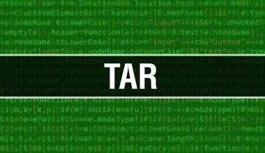 Dijital Java kodlu katran. Katran ve Bilgisayar yazılım kodlama vektör kavramı. Senaryo Java programlanıyor, ekranda katranlı dijital program kodu