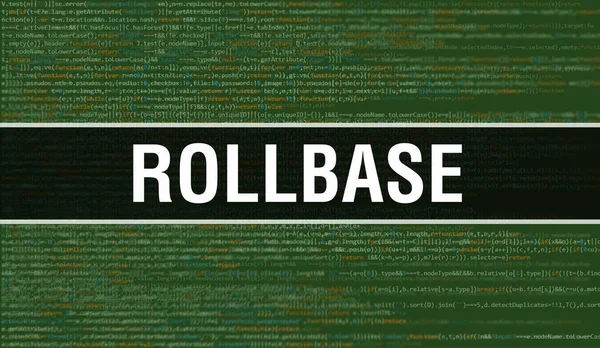 Conceito Rollbase Com Partes Aleatórias Código Programa Rollbase Com Código — Fotografia de Stock