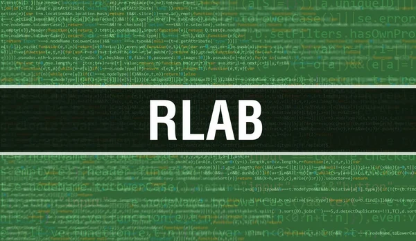디지털 텍스트가 Rlab Rlab 컴퓨터 소프트웨어 프로그래밍 스크립트 Java 디지털 — 스톡 사진