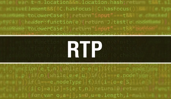Rtp Konzept Mit Zufälligen Teilen Des Programmcodes Rtp Text Auf — Stockfoto