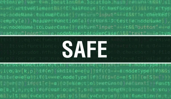 Safe Двоичным Кодом Цифровых Технологий Фона Абстрактный Фон Программным Кодом — стоковое фото