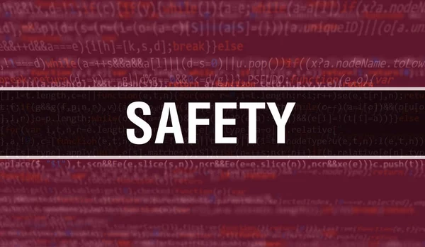 Tekst Bezpieczeństwa Napisany Tle Technologii Programistów Skryptów Komputerowych Koncepcja Bezpieczeństwa — Zdjęcie stockowe