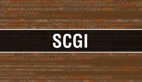 Scgi Text Napsaný Programovacím Kódu Abstraktní Technologické Pozadí Vývojáře Softwaru — Stock fotografie