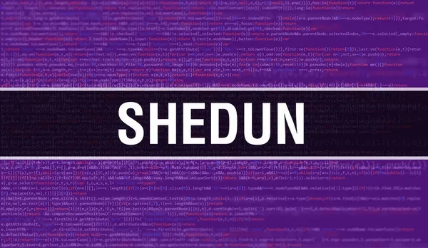 Shedun Com Tecnologia Abstrata Código Binário Background Digital Dados Binários — Fotografia de Stock