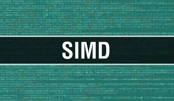 Simd Digitálním Textem Java Kódu Simd Počítačový Software Kódující Vektorový — Stock fotografie