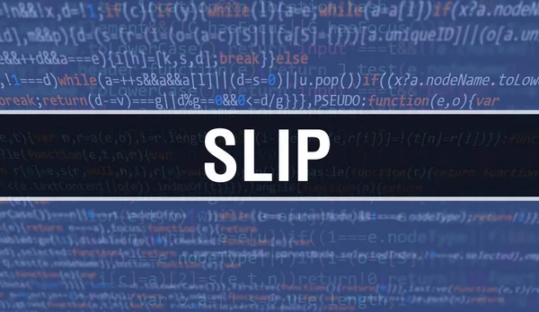 Illustration Des Slip Konzepts Mittels Code Zur Entwicklung Von Programmen — Stockfoto