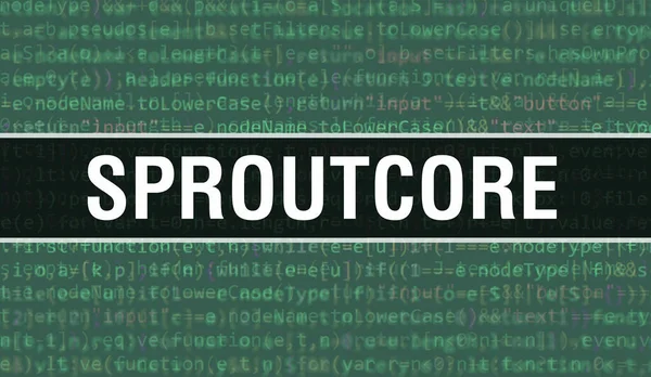 Sproutcore Met Binary Code Digitale Technologie Achtergrond Abstract Achtergrond Met — Stockfoto