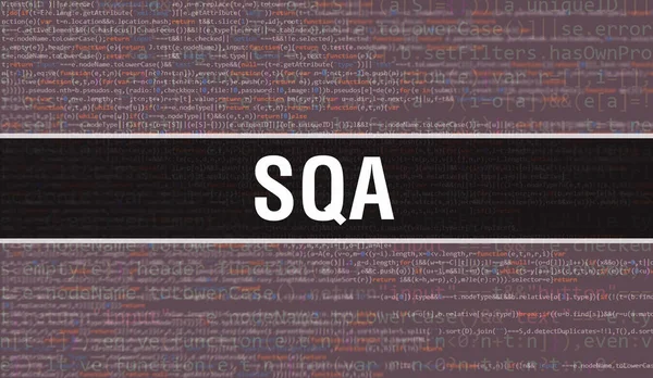 Sqa Digitálním Textem Java Kódu Sqa Počítačový Software Kódující Vektorový — Stock fotografie