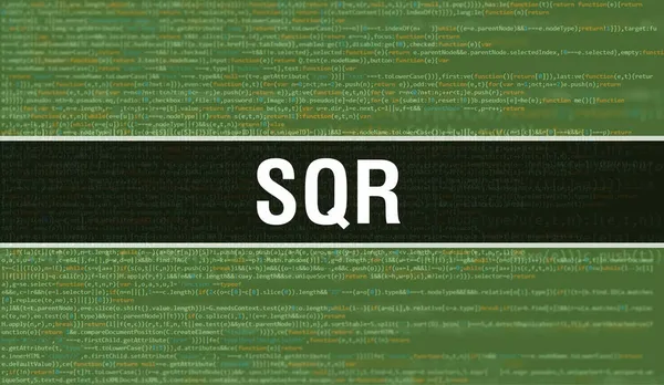 Sqr Absztrakt Technológiával Bináris Kód Háttér Digitális Bináris Adatok Biztonságos — Stock Fotó