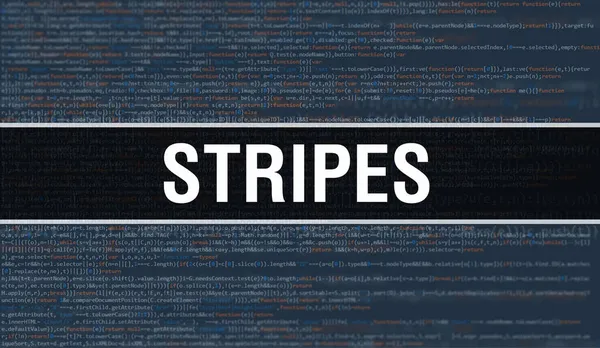 Stripes Abstract Technology Codice Binario Background Dati Binari Digitali Secure — Foto Stock