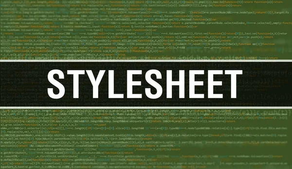 Stylesheet Abstract Technology Binary Code Background Ψηφιακά Δυαδικά Δεδομένα Και — Φωτογραφία Αρχείου