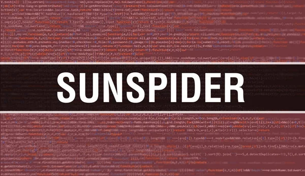 Sunspider Koncepció Véletlenszerű Részei Program Code Sunspider Programozási Kód Elvont — Stock Fotó