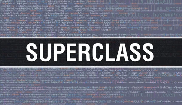 Superclasse Com Texto Código Java Digital Superclass Conceito Vetor Codificação — Fotografia de Stock