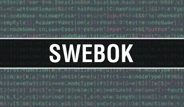 Swebok Binárním Kódem Pozadí Digitální Technologie Abstraktní Pozadí Kódem Programu — Stock fotografie
