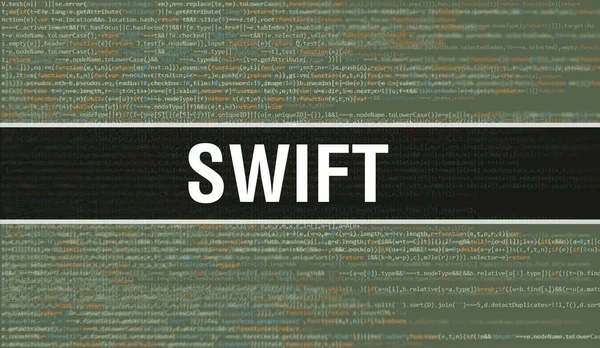 Conceito Rápido Com Partes Aleatórias Código Programa Swift Programming Code — Fotografia de Stock