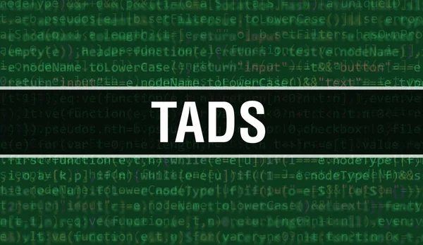 Tads Текстом Цифрового Кода Java Концепция Вектора Кодирования Tads Компьютерного — стоковое фото