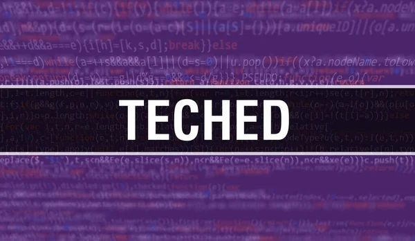 Teched Concept Illustratie Met Behulp Van Code Voor Het Ontwikkelen — Stockfoto