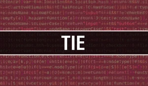 Tie Com Texto Código Java Digital Tie Conceito Vetor Codificação — Fotografia de Stock