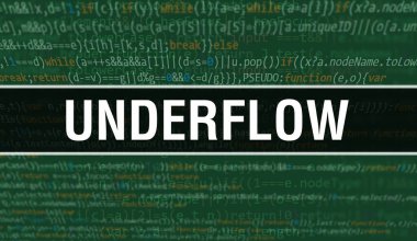 Program kodunun Random Parts of Program Kodunun Rastgele Parçaları konsepti. Yazılım geliştiricisi ve Bilgisayar betiğinin programlama kodu soyut teknoloji arkaplanı üzerine yazılan alt akış metni. Teknolojiyle Altakım