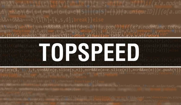 Topspeed Koncepció Illusztráció Kóddal Programok Alkalmazások Fejlesztéséhez Topspeed Weboldal Kód — Stock Fotó