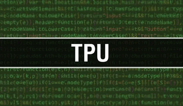 Tpu Digital Java Code Text Tpu Computer Software Coding Vector — Stock Photo, Image